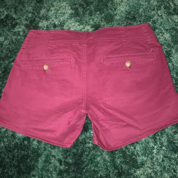 American Eagle maroon khaki shorts - Picture 2 of 2